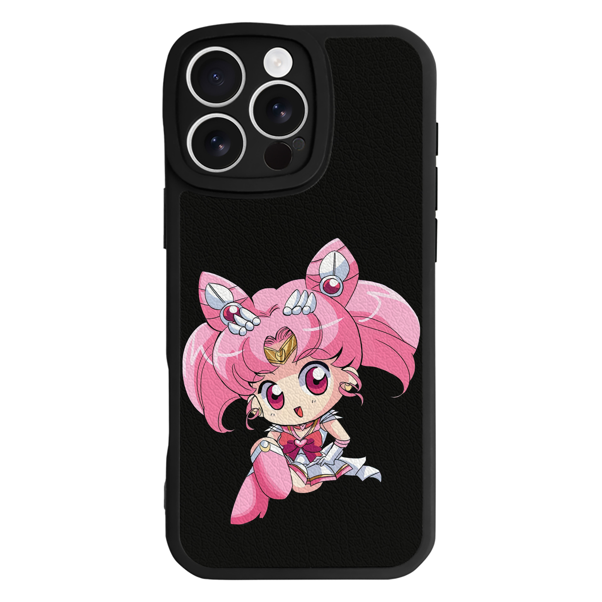 （画像用） 美少女戦士セーラームーン ちびうさ Sailor Moon Chibiusa Tsukino Usagi Small Lady Serenity 【iPhone 16シリーズ対応】シリコンスマホケース（レザー調） 材質：シリコン